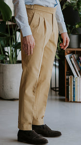 Gurkha Trousers Cotton Twill Beige