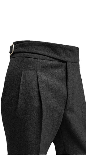 Flannel Gurkha Trousers Dark Grey