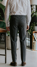 Load image into Gallery viewer, Drawstring Wool Trousers Dark Grey