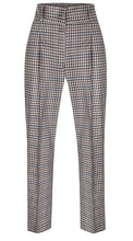 Load image into Gallery viewer, Gia High Rise Wool Trousers Brown Gingham