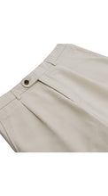 Load image into Gallery viewer, Single Pleated Moleskin Trousers Ivory