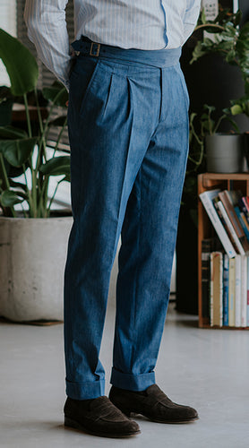 Gurkha Trousers Light Blue Denim