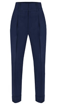 Load image into Gallery viewer, Gia High Rise Wool Trousers Navy