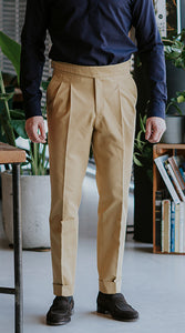 Gurkha Trousers Cotton Twill Beige