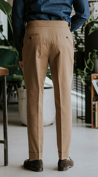 Gurkha Trousers Cotton Twill Taupe