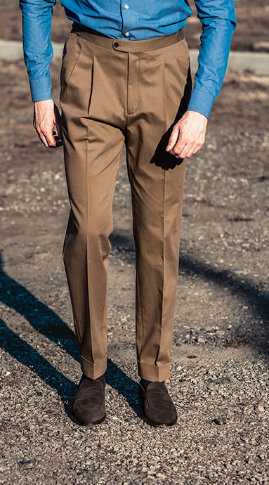 George Regular Men's Pleated Cuffed Microfiber Dress Pants with Adjustable  Waistband - Walmart.com