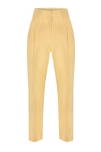 Load image into Gallery viewer, Women tailored linen trousers with high rise, wide leg linen trousers for women