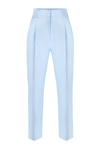 Women Tailored linen trousers with pleats, pantalon en lin femme