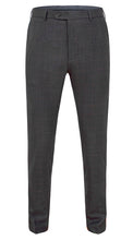 Load image into Gallery viewer, Cesare Fit Wool Trousers Graphite-Brown Overcheck